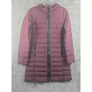 MICHAEL KORS Hooded Packable‎ Puffer Jacket Womens Size S Purple Designer